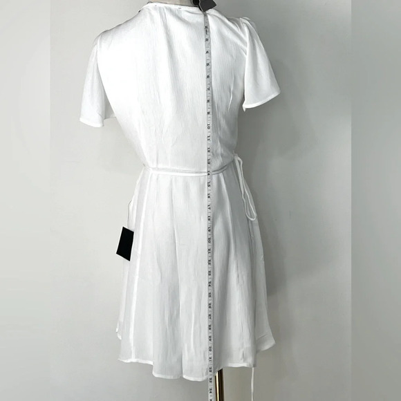 Lulu’s Harbor Point White Sheer Chiffon Wrap Dress Size Small and Medium - Picture 8 of 13